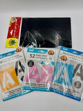 194 Pieces Mixed Colors & Sizes Poster Stencil, Foil Die-Cut, Letters Bundle